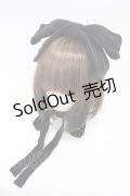 metamorphose / 別珍リボンヘッドドレス  ブラック H-26-02-13-1004-ME-AC-NS-ZH
