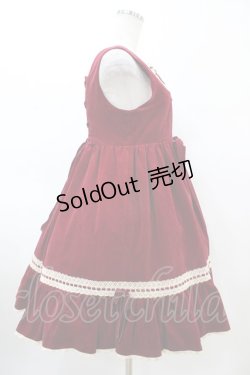 画像3: metamorphose / 別珍ハイウエストリボンジャンパースカート Free ワイン H-26-02-13-1034-ME-OP-NS-ZH