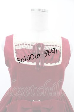 画像4: metamorphose / 別珍ハイウエストリボンジャンパースカート Free ワイン H-26-02-13-1034-ME-OP-NS-ZH