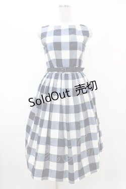 画像1: an another angelus / ブロックチェックノースリーブワンピース Free NAVY H-26-02-13-1036-CA-OP-NS-ZH
