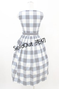画像2: an another angelus / ブロックチェックノースリーブワンピース Free NAVY H-26-02-13-1036-CA-OP-NS-ZH