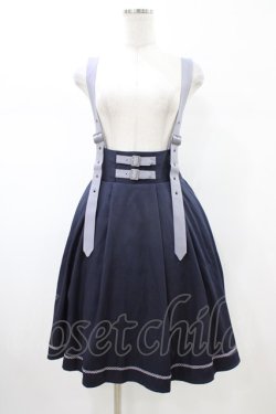 画像1: axes femme / ベルト風サス付スカート M ネイビー H-26-02-13-1037-AX-SK-NS-ZH