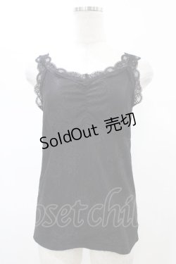 画像1: axes femme / 3WAY総レースタンクトップ M ブラック H-26-02-13-1042-AX-TO-NS-ZH