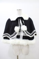 画像1: Angelic Pretty / ファー衿とりはずしケープ Free ブラック H-26-02-13-1044-AP-JA-NS-ZH (1)