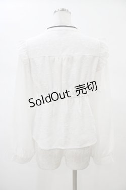 画像2: axes femme POETIQUE / チャイナバタフライ刺繍ブラウス M オフ H-26-02-13-1046-AX-BL-NS-ZH