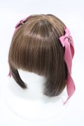LOTUS ribbon / ツインテールリボンバレッタ  ピンク H-26-02-13-1006-EL-ZA-NS-ZH