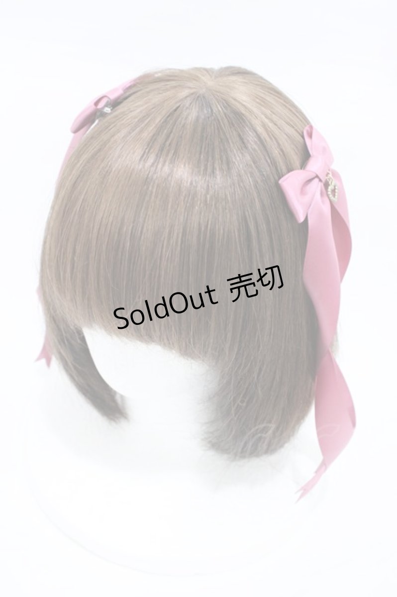 画像1: LOTUS ribbon / ツインテールリボンバレッタ  ピンク H-26-02-13-1006-EL-ZA-NS-ZH (1)