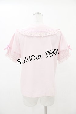 画像2: axes femme kawaii / 梯子レース半袖ブラウス M ピンク H-26-02-13-1050-AX-BL-NS-ZH