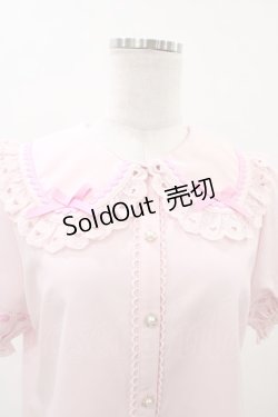 画像3: axes femme kawaii / 梯子レース半袖ブラウス M ピンク H-26-02-13-1050-AX-BL-NS-ZH