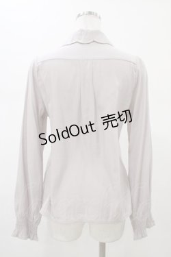 画像2: axes femme POETIQUE / 時計刺繍ブラウス M グレー H-26-02-13-1051-AX-BL-NS-ZH