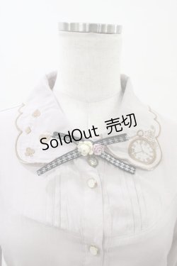 画像3: axes femme POETIQUE / 時計刺繍ブラウス M グレー H-26-02-13-1051-AX-BL-NS-ZH