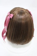 画像2: LOTUS ribbon / ツインテールリボンバレッタ  ピンク H-26-02-13-1006-EL-ZA-NS-ZH (2)