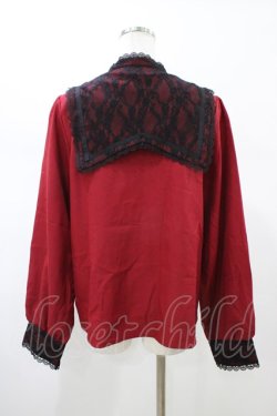画像2: DearMyLove / ハートリボンレースセーラー襟ブラウス 3L レッド H-26-02-13-1054-EL-BL-NS-ZH