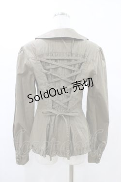 画像2: metamorphose / アシンメトリーフリルブラウス Free ブラウン H-26-02-13-1059-ME-BL-NS-ZH