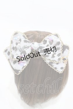 画像2: metamorphose / ジュエルレオパードバレッタ  グレー H-26-02-13-1007-ME-AC-NS-ZH