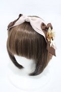 LOTUS ribbon / リボンクリップヘッドドレス  ベージュ H-26-02-13-1002-EL-AC-NS-ZH