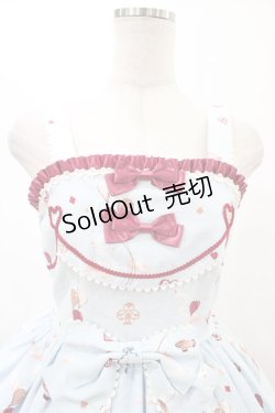 画像4: ALICE and the PIRATES / アリスのワンダーカーチェイス柄ジャンパースカートI Free サックス H-26-02-13-1016-PA-OP-NS-ZH