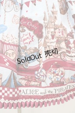 画像5: ALICE and the PIRATES / アリスのワンダーカーチェイス柄ジャンパースカートI Free サックス H-26-02-13-1016-PA-OP-NS-ZH