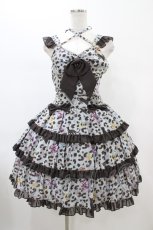 画像1: metamorphose / ジュエルレオパードローウエストジャンパスカート Free  H-26-02-13-1019-ME-OP-NS-ZH (1)