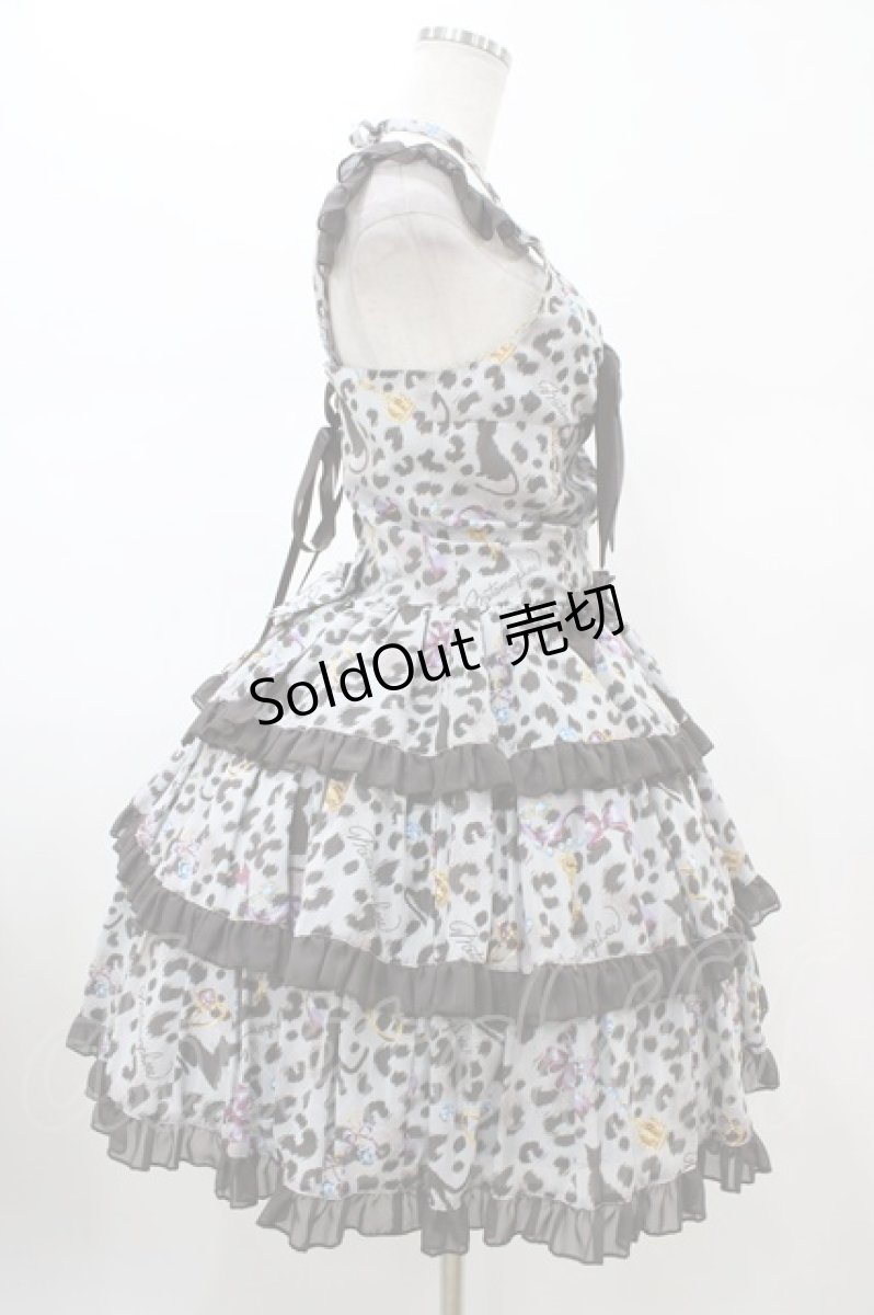 画像3: metamorphose / ジュエルレオパードローウエストジャンパスカート Free  H-26-02-13-1019-ME-OP-NS-ZH (3)