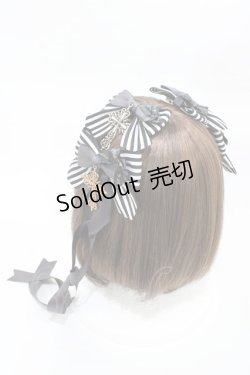 画像2: LOTUS ribbon / ツインテールリボンバレッタ  ブラック H-26-02-13-1003-EL-ZA-NS-ZH