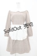Ank Rouge / エプロンチェックワンピース M ブラウン H-26-02-13-1026-CA-OP-NS-ZH