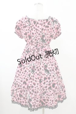 画像2: metamorphose / ハートひょう柄半袖ワンピース Free ピンク H-26-02-13-1027-ME-OP-NS-ZH