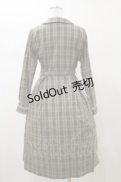 画像2: Fi.n.t / ヨーク切替ボウタイチェックワンピース  グリーン H-26-02-13-077-CA-OP-KB-ZH