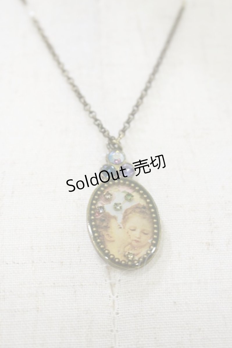 画像1: Michal Negrin / ピクチャーネックレス  エンジェル H-26-02-13-015-LO-AC-KB-ZH (1)