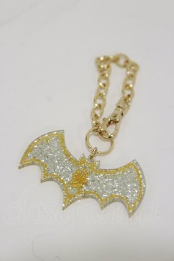 画像1: Moi-meme-Moitie / 蝙蝠ロゴアクリルバッグチャーム  シルバー×ゴールド H-26-02-13-016-MO-ZA-KB-ZH