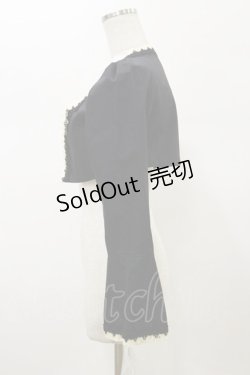 画像3: Moi-meme-Moitie / 十字架ボタンボレロ 2 ブラック×アイボリー H-26-02-13-022-MO-TO-KB-ZH