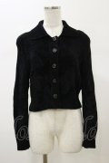 Jane Marple Dans Le Salon / モールヤーンショールカラーカーディガン  ブラック H-26-02-13-023-JM-TO-KB-ZH