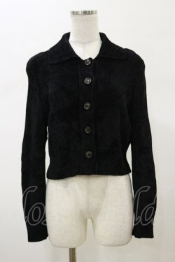 画像1: Jane Marple Dans Le Salon / モールヤーンショールカラーカーディガン  ブラック H-26-02-13-023-JM-TO-KB-ZH