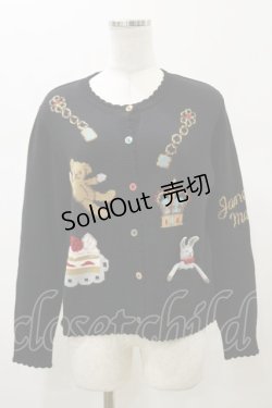画像1: Jane Marple / The toy boxプレシャスカーディガン  ブラック H-26-02-13-024-JM-TO-KB-ZH