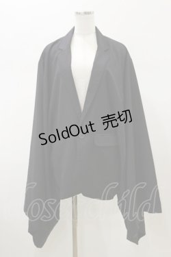 画像1: ankoROCK / キモノアームテーラードジャケット ショート＆ビッグ one size 黒 H-26-02-13-030-PU-JA-AK-ZH