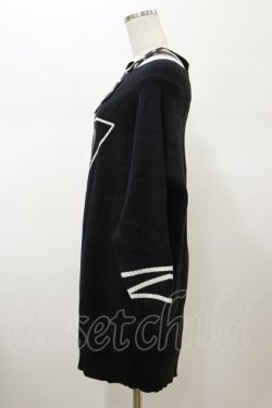画像3: NieR Clothing / ベルトストラップオフショルダーロングニット F 黒 H-26-02-13-033-PU-TO-AK-ZH