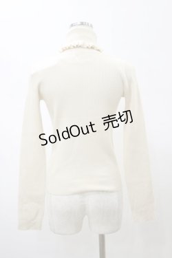 画像2: merry jenny / frillリブタートルニットtops  アイボリー H-26-02-13-037-LO-TO-KB-ZH