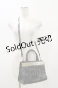 artherapie / ATメタルプレート2Wayハンドバッグ  ブラック H-26-02-13-004-GO-BG-KB-ZH