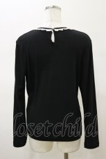 画像2: Jane Marple Dans Le Salon / AXIO fraise lace-trim pullover  ブラック H-26-02-13-038-JM-TO-KB-ZH (2)