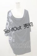 NieR Clothing / プリント半袖CUTSEW F 黒 H-26-02-13-039-PU-TO-AK-ZH