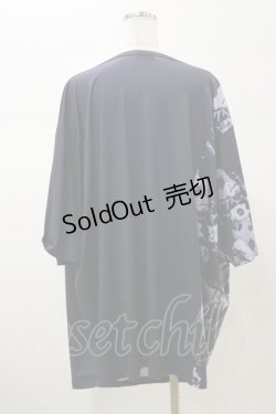 画像2: NieR Clothing / プリント半袖CUTSEW F 黒 H-26-02-13-039-PU-TO-AK-ZH