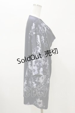 画像3: NieR Clothing / プリント半袖CUTSEW F 黒 H-26-02-13-039-PU-TO-AK-ZH