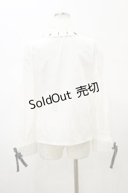 画像2: Moi-meme-Moitie / グログランリボンブラウス  オフホワイト H-26-02-13-040-MO-BL-KB-ZH