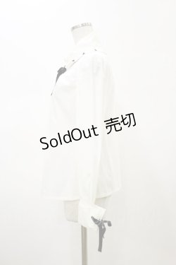 画像3: Moi-meme-Moitie / グログランリボンブラウス  オフホワイト H-26-02-13-040-MO-BL-KB-ZH