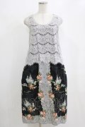 axes femme / レースドッキングワンピース M ブラック/グレー H-26-02-14-028-AX-OP-NS-ZH