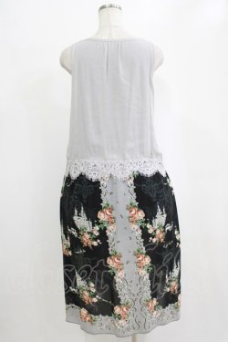 画像3: axes femme / レースドッキングワンピース M ブラック/グレー H-26-02-14-028-AX-OP-NS-ZH