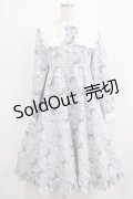 Lovely Tency / 眞白ありす/リボン柄襟付きワンピース LL ブルー H-26-02-14-004-GO-OP-NS-ZH