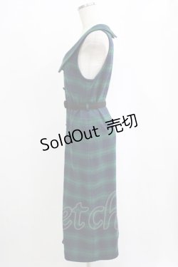 画像2: an another angelus / 衿付チェックストレートジャンパースカート Free GREEN H-26-02-14-033-CA-OP-NS-ZH
