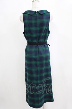 画像3: an another angelus / 衿付チェックストレートジャンパースカート Free GREEN H-26-02-14-033-CA-OP-NS-ZH