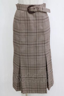 画像1: an another angelus / インバーテッドプリーツチェックタイトスカート Free BROWN×BR H-26-02-14-034-CA-SK-NS-ZH